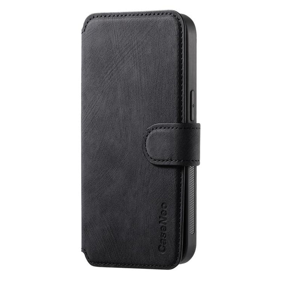 For iPhone 16e CaseNeo MagSafe RFID Anti-theft Retro Leather Phone Case(Black)