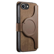 For iPhone 16e CaseNeo MagSafe RFID Anti-theft Retro Leather Phone Case(Brown)