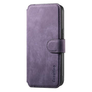For iPhone 16e CaseNeo MagSafe RFID Anti-theft Retro Leather Phone Case(Purple)