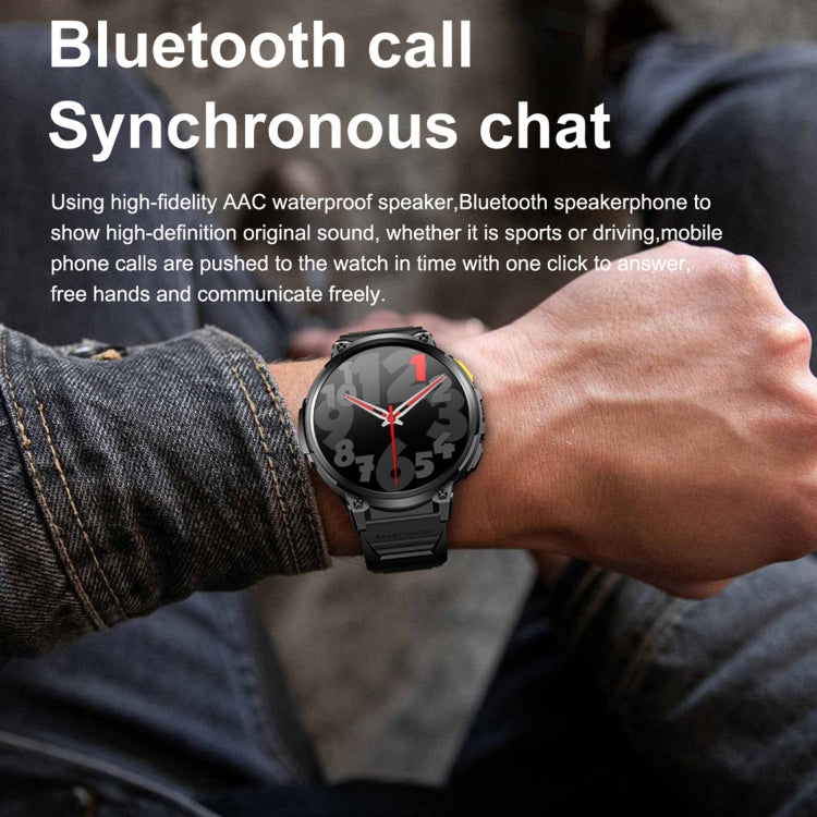 LEMFO K66 1.85 inch Bluetooth Call Smart Watch, Support Heart Rate / Blood Oxygen(Black)