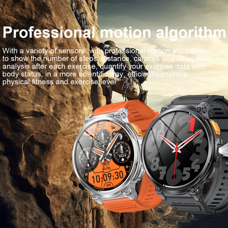 LEMFO K66 1.85 inch Bluetooth Call Smart Watch, Support Heart Rate / Blood Oxygen(Orange)