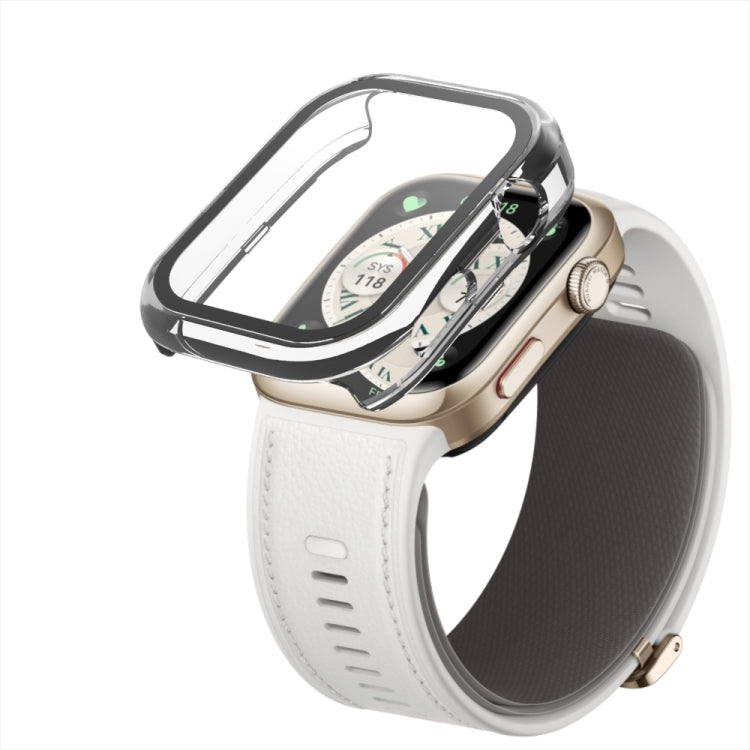 For Huawei Watch D2 Tempered Glass Film Integrated PC Watch Protective Case(Black)
