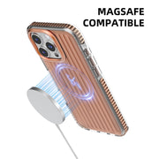 For iPhone 16 Pro Mutural Corrugated Texture Magsafe Magnetic Shockproof Phone Case(Blue)