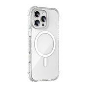 For iPhone 16 Pro Max Mutural Blink Series Glitter Edge MagSafe Magnetic Phone Case(White)
