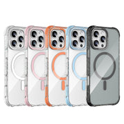 For iPhone 16 Mutural Blink Series Glitter Edge MagSafe Magnetic Phone Case(Orange)