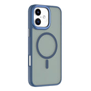 For iPhone 16 Mutural Skin Feel Series Frosted MagSafe Magnetic Phone Case(Blue)