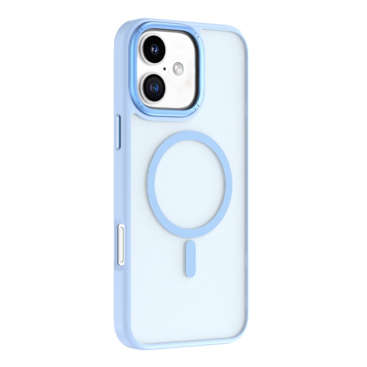 For iPhone 16 Mutural Skin Feel Series Frosted MagSafe Magnetic Phone Case(Light Blue)