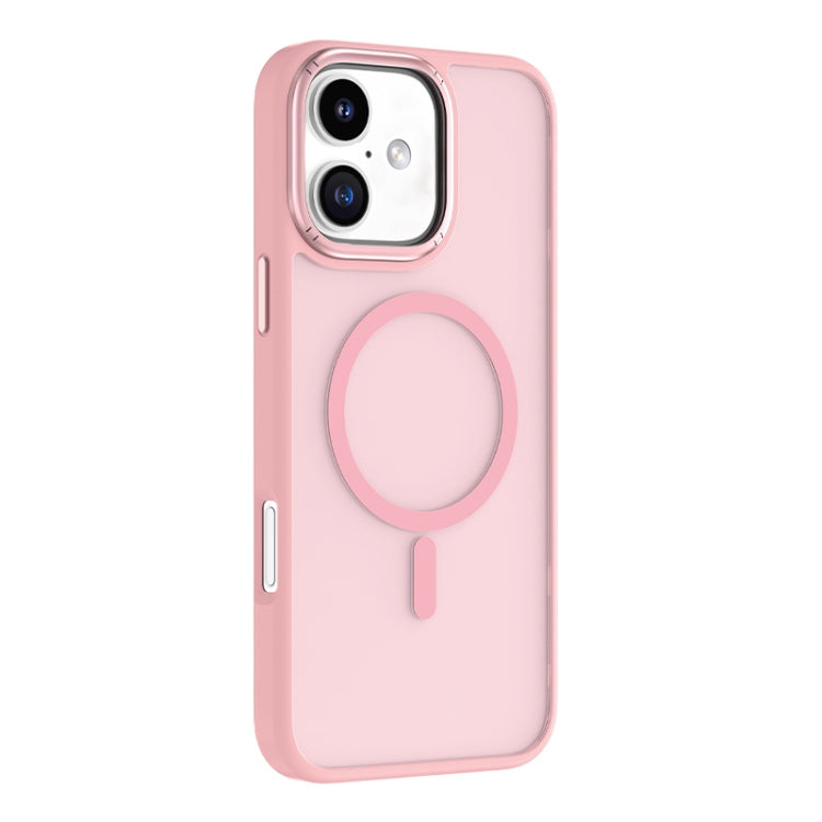 For iPhone 16 Mutural Skin Feel Series Frosted MagSafe Magnetic Phone Case(Pink)
