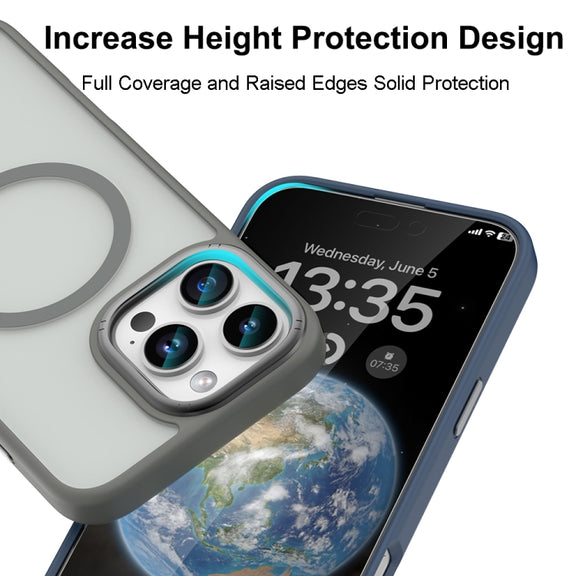 For iPhone 16 Mutural Skin Feel Series Frosted MagSafe Magnetic Phone Case(Grey)