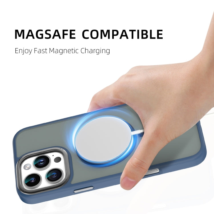 For iPhone 16 Pro Mutural Skin Feel Series Frosted MagSafe Magnetic Phone Case(Grey)