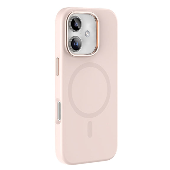 For iPhone 16 Mutural Karen Series Liquid Silicone MagSafe Magnetic Phone Case(Pink)
