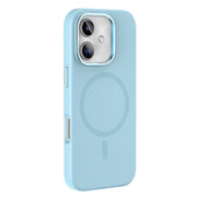 For iPhone 16 Mutural Karen Series Liquid Silicone MagSafe Magnetic Phone Case(Sky Blue)