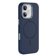 For iPhone 16 Mutural Karen Series Liquid Silicone MagSafe Magnetic Phone Case(Navy Blue)