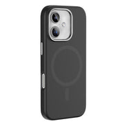 For iPhone 16 Mutural Karen Series Liquid Silicone MagSafe Magnetic Phone Case(Black)