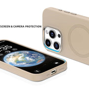 For iPhone 16 Pro Mutural Karen Series Liquid Silicone MagSafe Magnetic Phone Case(Grey)
