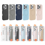 For iPhone 16 Pro Mutural Karen Series Liquid Silicone MagSafe Magnetic Phone Case(Pink)
