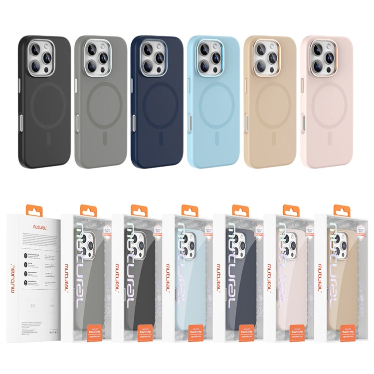 For iPhone 16 Mutural Karen Series Liquid Silicone MagSafe Magnetic Phone Case(Black)