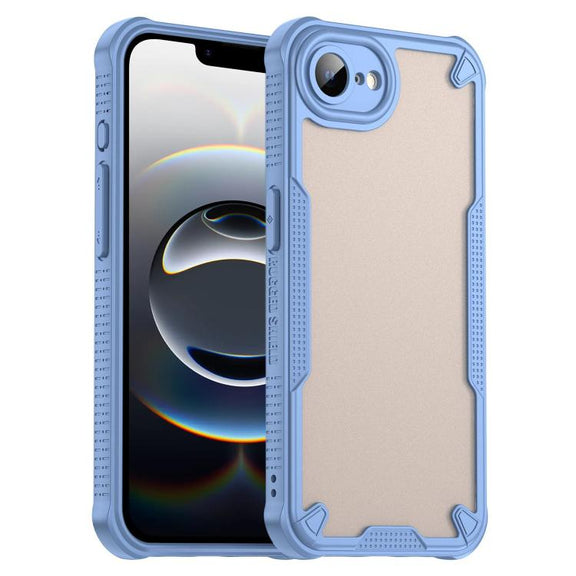 For iPhone 16e Armor Glaze PC Hybrid TPU Phone Case(Blue)