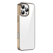 For iPhone 16 Pro Mutural Jiantou Series Electroplating Hybrid PC Phone Case(Mocha Gold)