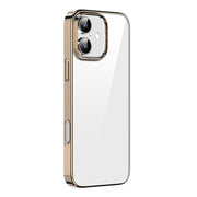For iPhone 16 Mutural Jiantou Series Electroplating Hybrid PC Phone Case(Mocha Gold)