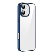 For iPhone 16 Mutural Jiantou Series Electroplating Hybrid PC Phone Case(Dark Blue)