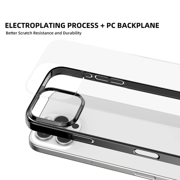 For iPhone 16 Mutural Jiantou Series Electroplating Hybrid PC Phone Case(Grey)