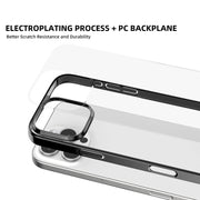 For iPhone 16 Pro Mutural Jiantou Series Electroplating Hybrid PC Phone Case(Black)