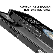 For iPhone 16 Pro Mutural Jiantou Series Electroplating Hybrid PC Phone Case(Grey)