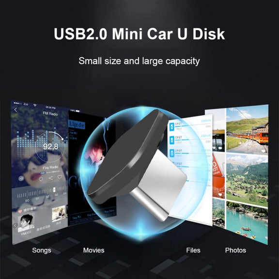 Car USB-C / Type-C Interface Mini Metal U Disk, Capacity:16GB