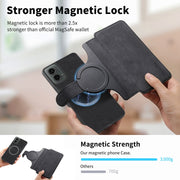 For Motorola Moto G 5G 2024 CaseNeo MagSafe RFID Anti-theft Retro Leather Phone Case(Black)