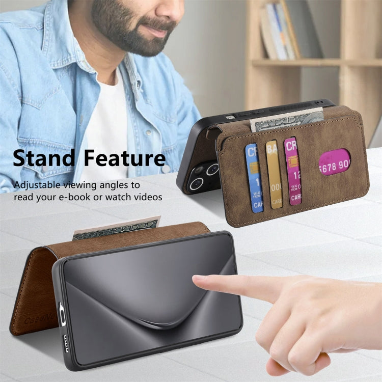 For Huawei Pura 70 CaseNeo MagSafe RFID Anti-theft Retro Leather Phone Case(Brown)