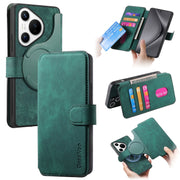 For Huawei Pura 70 CaseNeo MagSafe RFID Anti-theft Retro Leather Phone Case(Green)