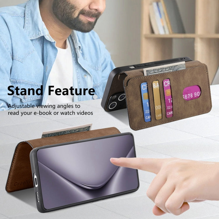 For Huawei Pura 70 Pro CaseNeo MagSafe RFID Anti-theft Retro Leather Phone Case(Brown)