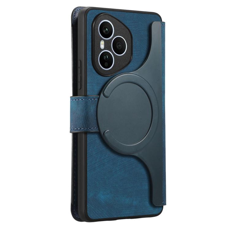 For Honor 400 Pro Global 160.8mm CaseNeo MagSafe RFID Anti-theft Retro Leather Phone Case(Blue)