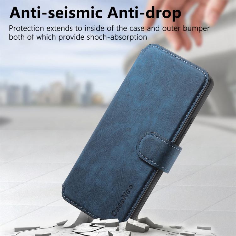 For Honor 400 Pro Global 160.8mm CaseNeo MagSafe RFID Anti-theft Retro Leather Phone Case(Blue)