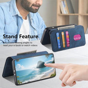 For Honor 400 Pro Global 160.8mm CaseNeo MagSafe RFID Anti-theft Retro Leather Phone Case(Blue)