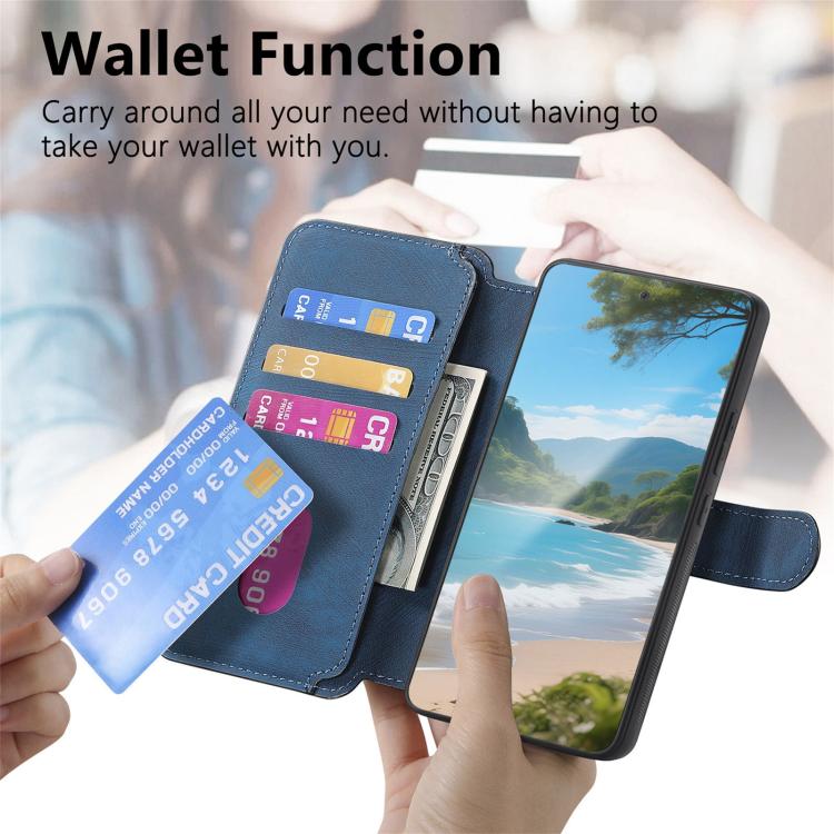 For Honor 400 Pro Global 160.8mm CaseNeo MagSafe RFID Anti-theft Retro Leather Phone Case(Blue)