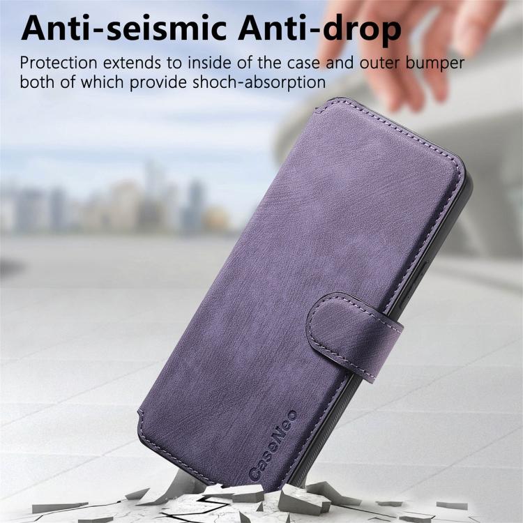 For Honor 400 Global 156.5mm CaseNeo MagSafe RFID Anti-theft Retro Leather Phone Case(Purple)
