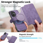 For Honor 400 Global 156.5mm CaseNeo MagSafe RFID Anti-theft Retro Leather Phone Case(Purple)