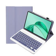 For Honor Pad X8a / X9 2024 AH25 Ultra-thin Detachable Bluetooth Keyboard Leather Tablet Case(Lavender White)
