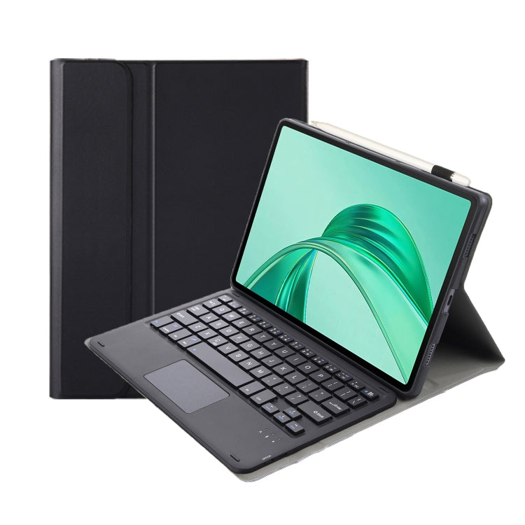 For Honor Pad X8a / X9 2024 AH25-A Ultra-thin Detachable Bluetooth Keyboard Leather Tablet Case with Touchpad(Black)