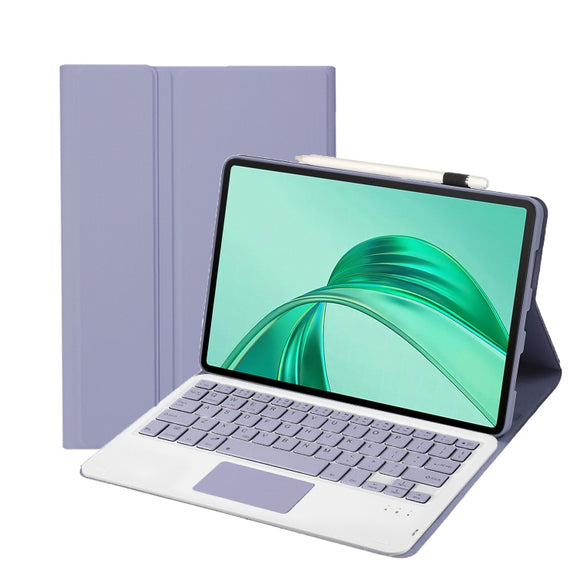 For Honor Pad X8a / X9 2024 AH25-A Ultra-thin Detachable Bluetooth Keyboard Leather Tablet Case with Touchpad(Lavender White)