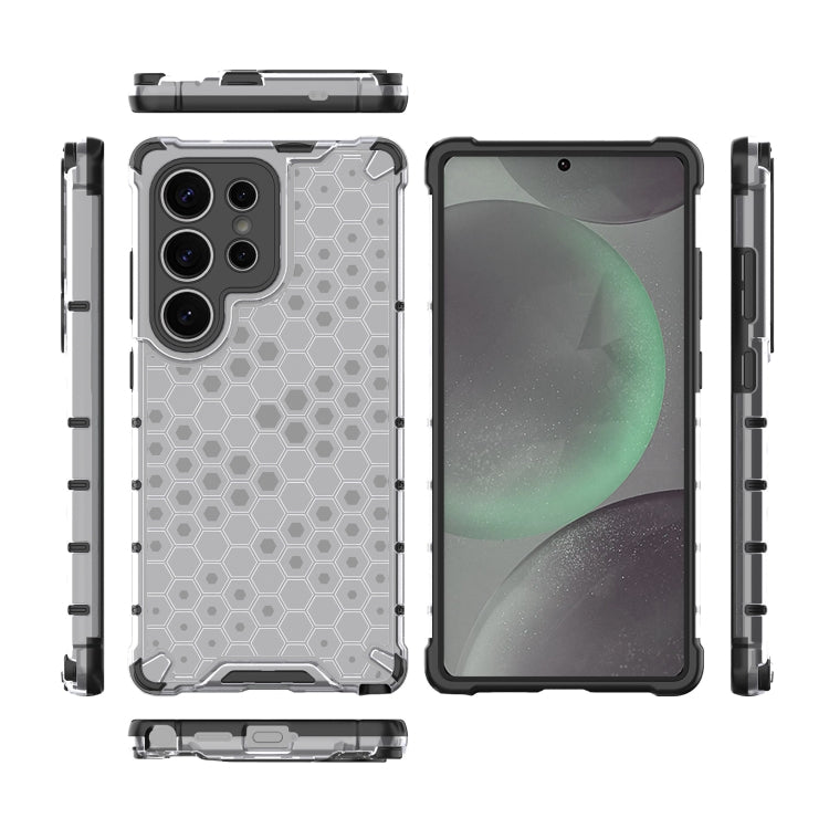 For Samsung Galaxy S25 Ultra 5G Honeycomb Shockproof Phone Case(White)