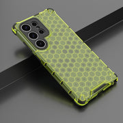 For Samsung Galaxy S25 Ultra 5G Honeycomb Shockproof Phone Case(Green)