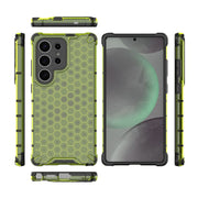 For Samsung Galaxy S25 Ultra 5G Honeycomb Shockproof Phone Case(Green)