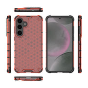 For Samsung Galaxy S25+ 5G Honeycomb Shockproof Phone Case(Red)