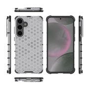 For Samsung Galaxy S25 5G Honeycomb Shockproof Phone Case(White)