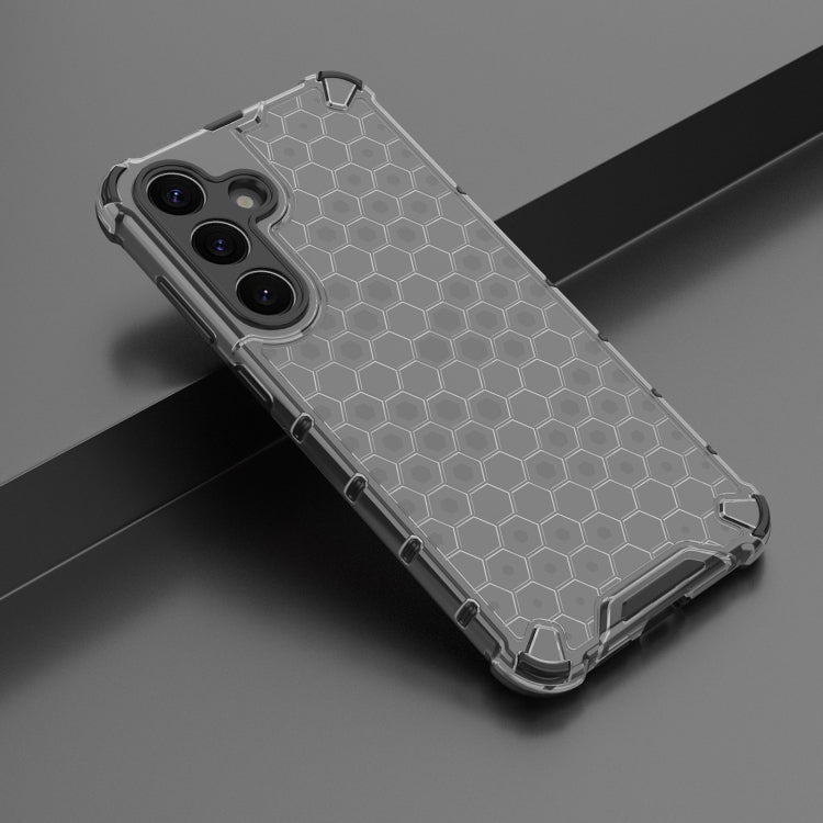For Samsung Galaxy S25 5G Honeycomb Shockproof Phone Case(Black)