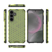 For Samsung Galaxy S25 5G Honeycomb Shockproof Phone Case(Green)