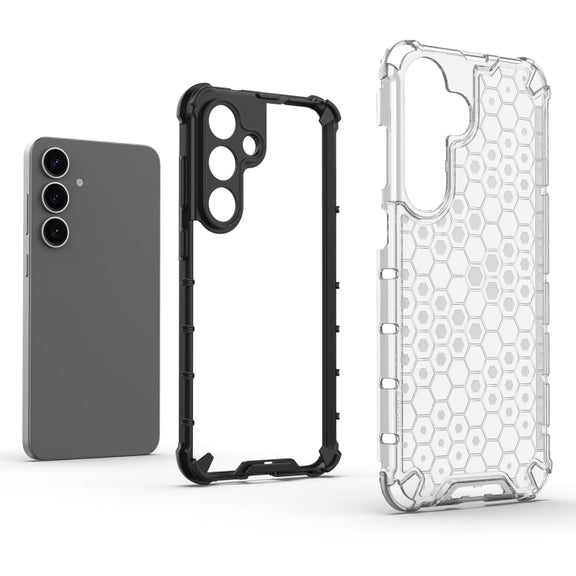 For Samsung Galaxy S25 5G Honeycomb Shockproof Phone Case(Green)
